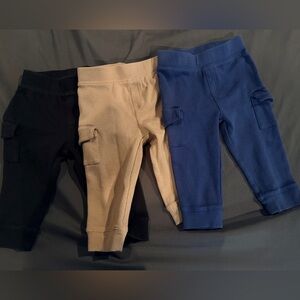 Jumping Beans Kids' Sweatpants Trio - Black, Tan, and Blue